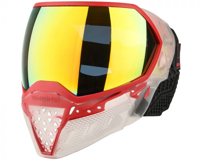 Empire EVS Paintball Mask w/ 1 Lens - Crystal Clear/Red